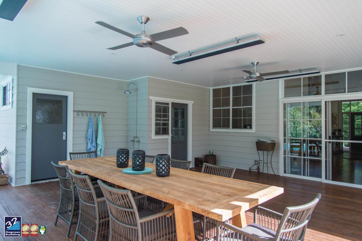 Alfresco living with heat strip Cobbitty